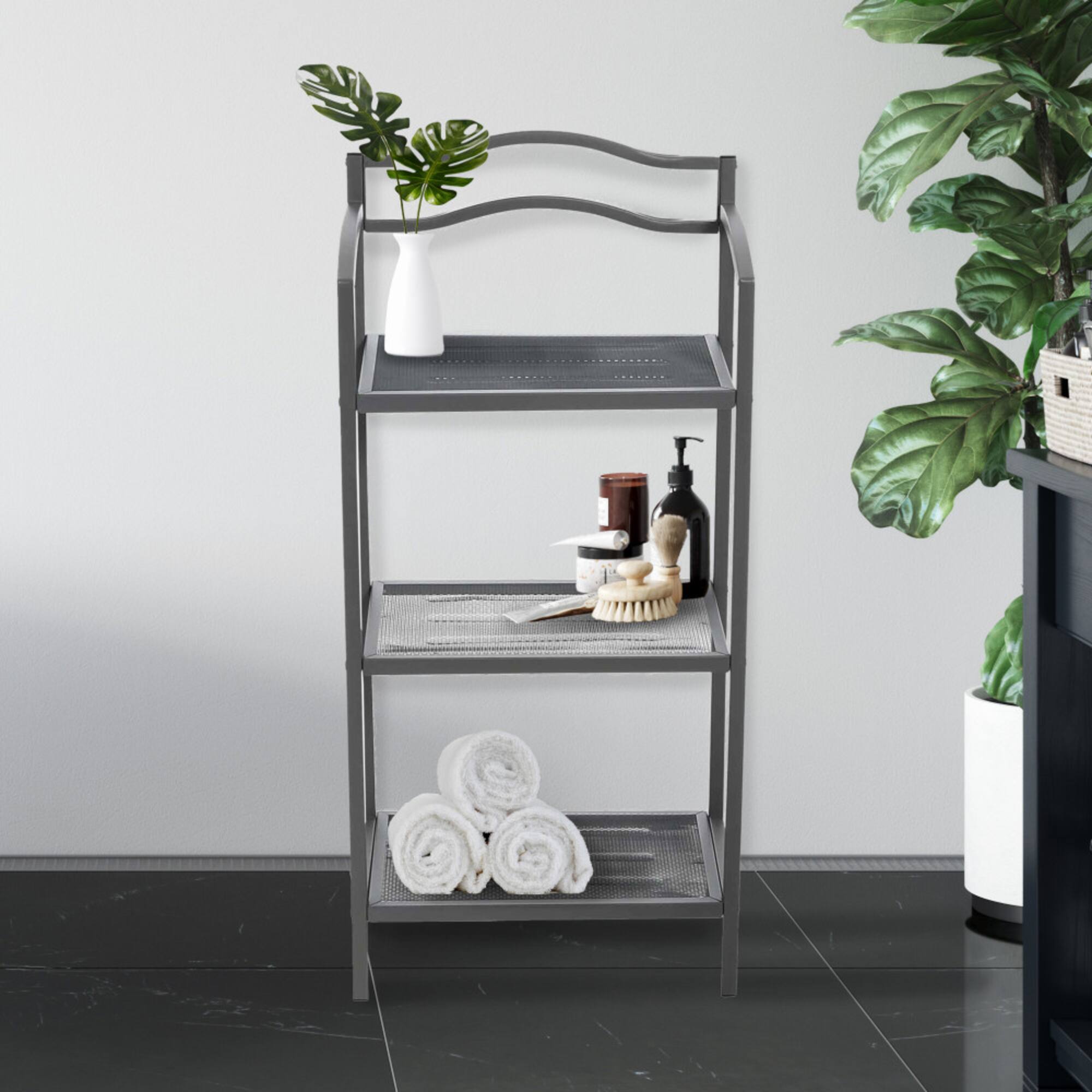 Household Essentials 3-Tier Metal Bathroom Storage Shelf